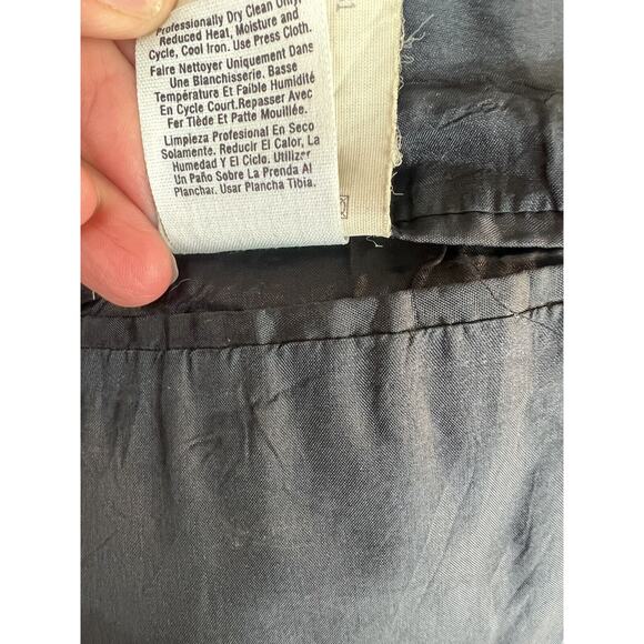 Donna Karan Made In Italy Wool 3 Button Tuxedo Jacket Sz 38R Black - Picture 10 of 13